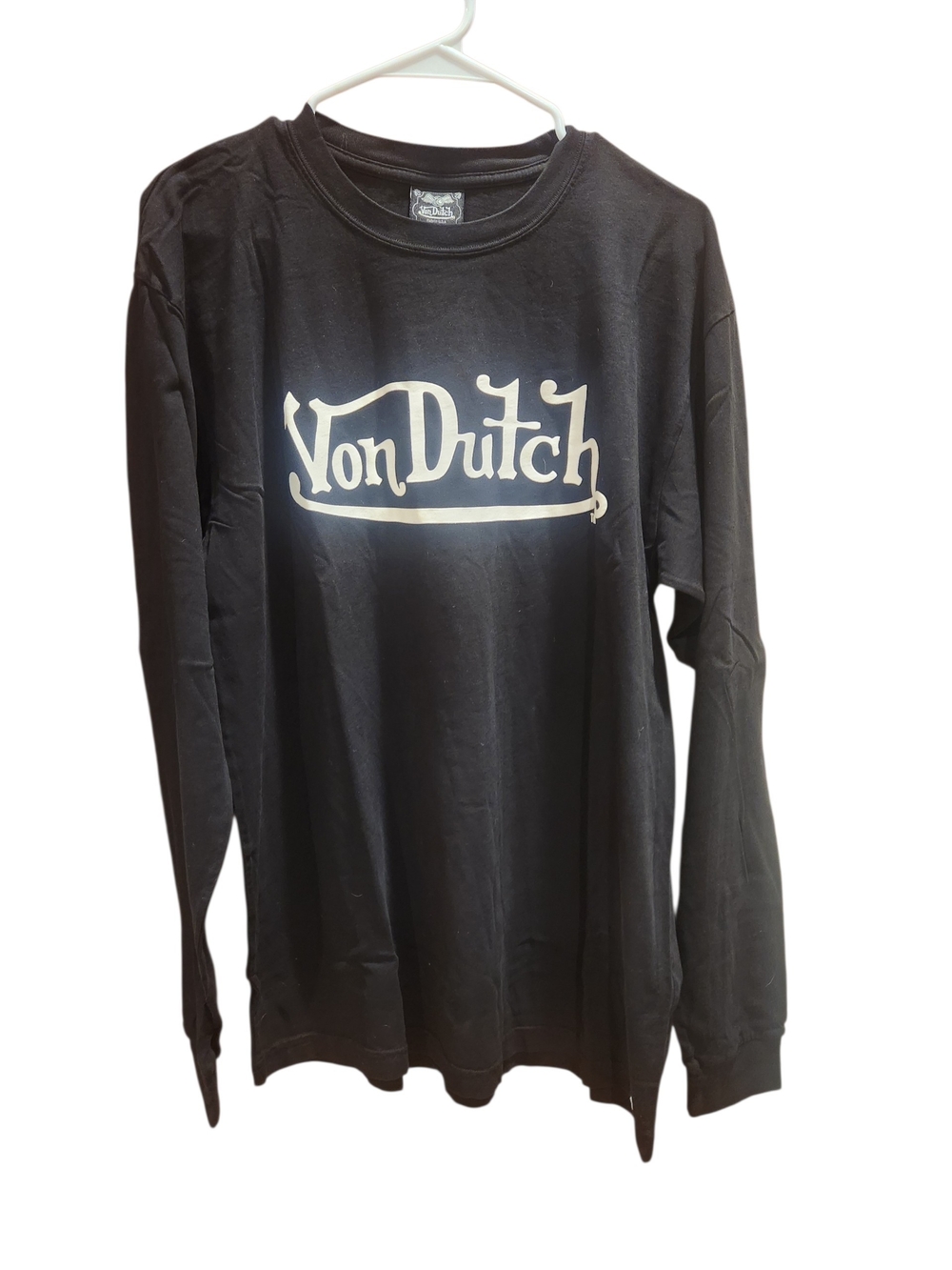 Von Dutch Black Long Sleeve Logo Tee
